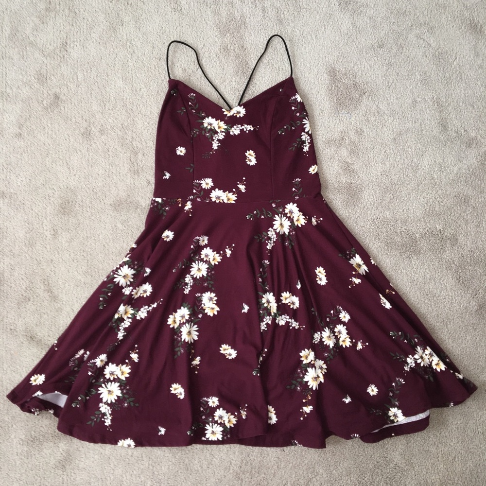 Fit n flare floral print dress